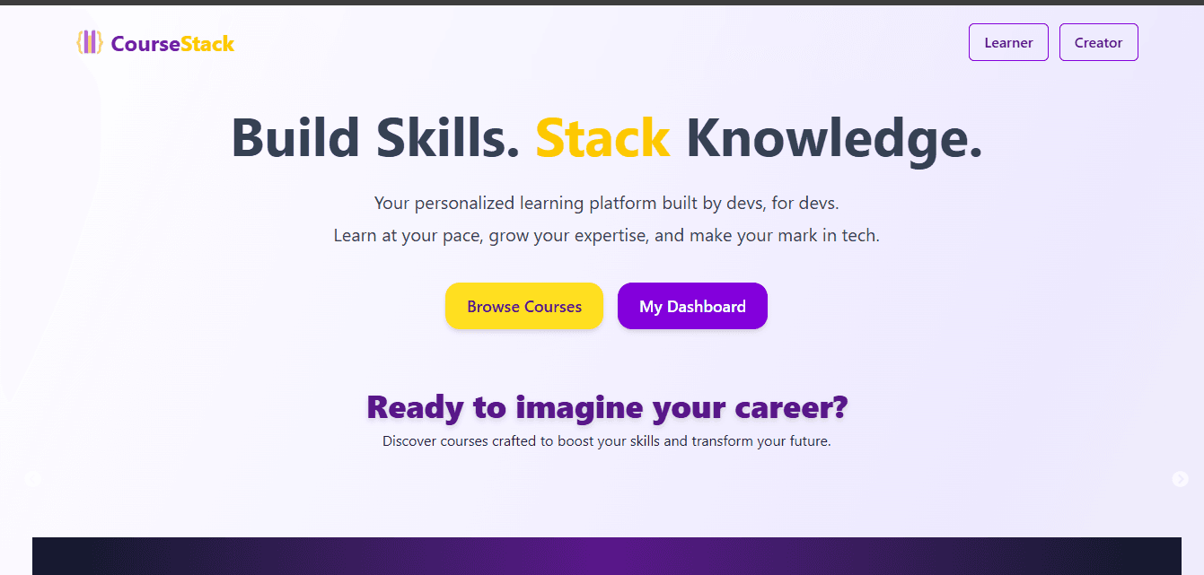 CourseStack- eLearning Platform